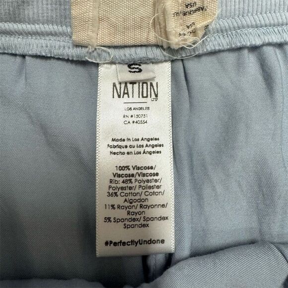 VGUC Nation Women's Blue Mini Skirt Size S Casual Elastic Waist - Picture 4 of 5